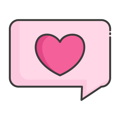 heart icon in a speech bubble